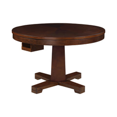 Marietta Round Wooden Game Table Tobacco