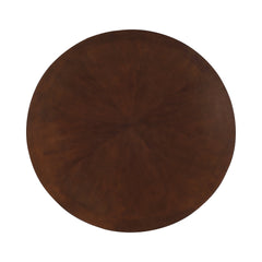 Marietta Round Wooden Game Table Tobacco