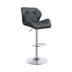 Berrington Adjustable Bar Stools Chrome and Grey (Set of 2)