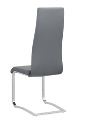 Montclair Upholstered High Back Side Chairs Grey and Chrome (Set of 4)