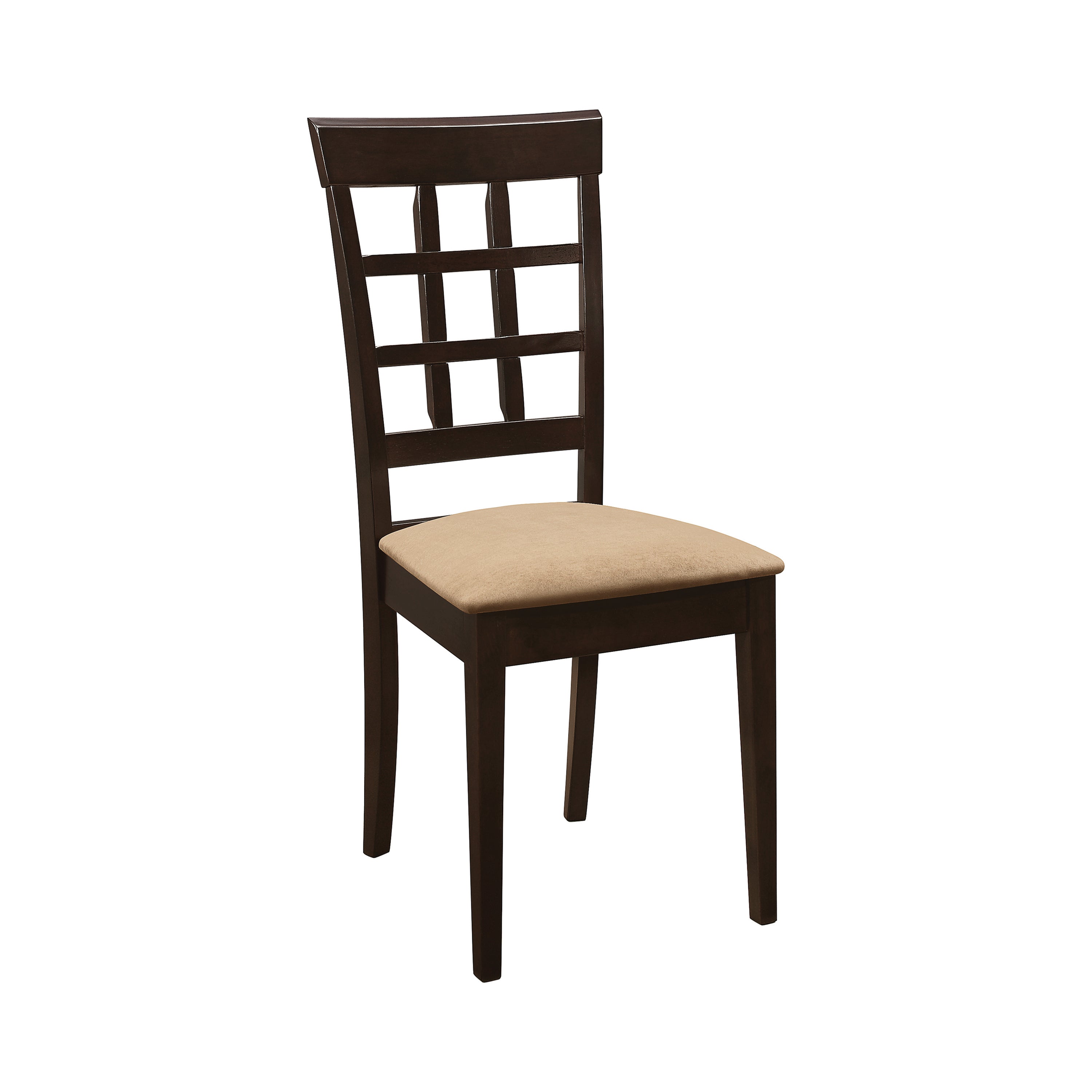 Gabriel Lattice Back Side Chairs Cappuccino and Tan (Set of 2)