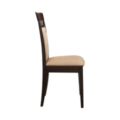 Gabriel Upholstered Side Chairs Cappuccino and Tan (Set of 2)