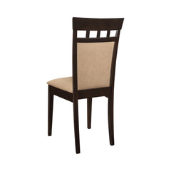 Gabriel Upholstered Side Chairs Cappuccino and Tan (Set of 2)