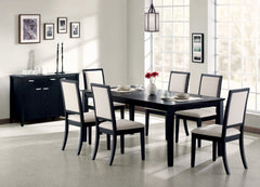 Louise 5-piece Dining Set Black and Cream