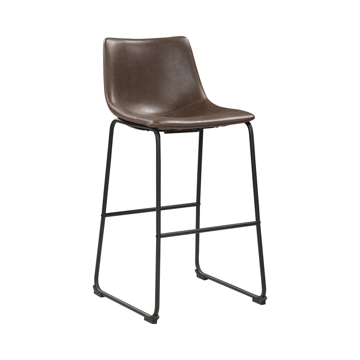 Michelle Armless Bar Stools Two-tone Brown and Black (Set of 2)