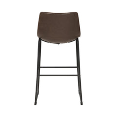 Michelle Armless Bar Stools Two-tone Brown and Black (Set of 2)