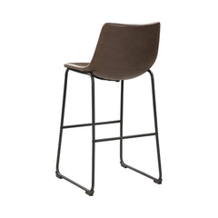 Michelle Armless Bar Stools Two-tone Brown and Black (Set of 2)