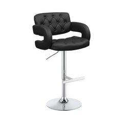 Brandi 29? Adjustable Height Bar Stool Black and Chrome