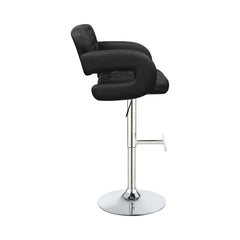 Brandi 29? Adjustable Height Bar Stool Black and Chrome