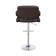 Brandi 29? Adjustable Height Bar Stool Chrome and Brown