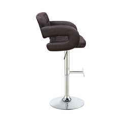 Brandi 29? Adjustable Height Bar Stool Chrome and Brown