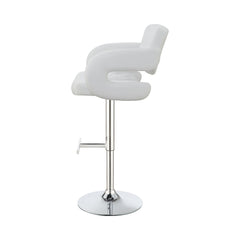 Brandi 29? Adjustable Height Bar Stool Chrome and White