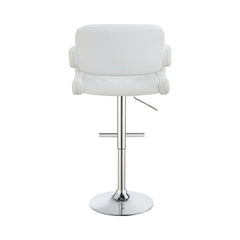 Brandi 29? Adjustable Height Bar Stool Chrome and White