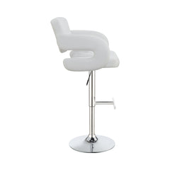 Brandi 29? Adjustable Height Bar Stool Chrome and White