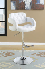 Brandi 29? Adjustable Height Bar Stool Chrome and White