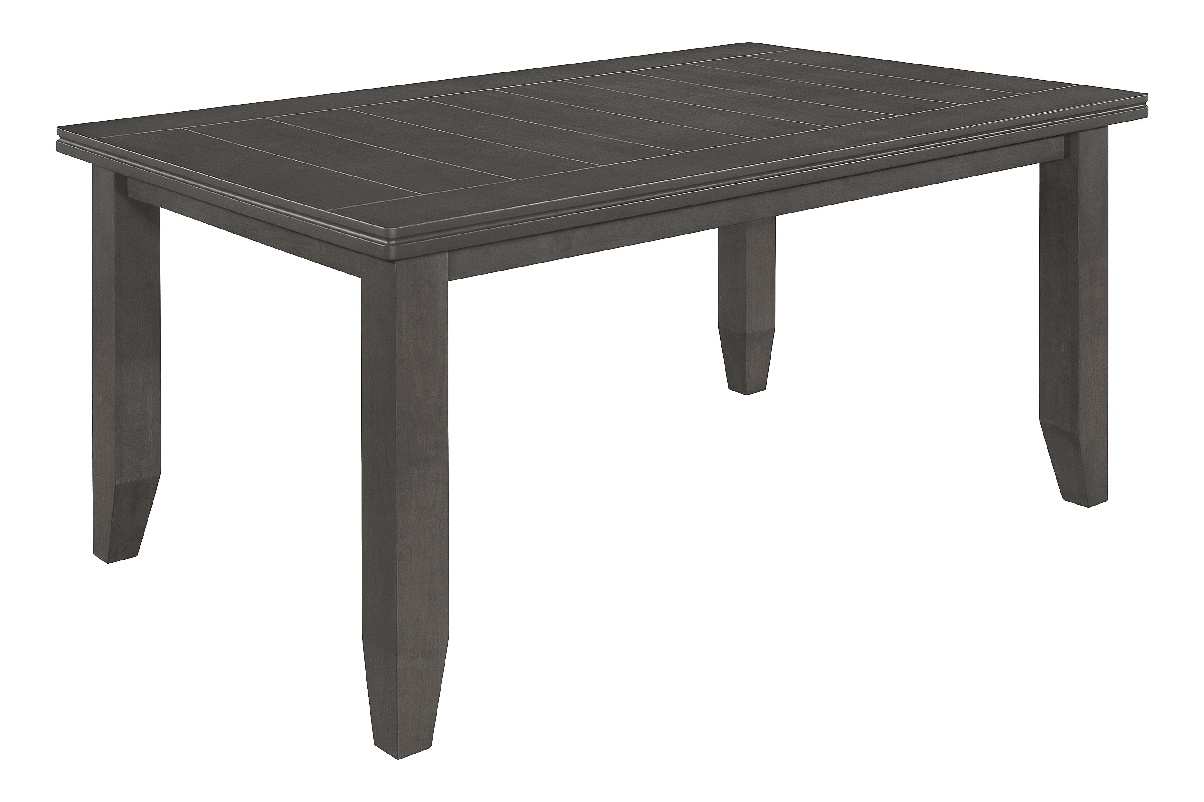 Dalila Rectangular Plank Top Dining Table Dark Grey