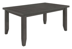 Dalila Rectangular Plank Top Dining Table Dark Grey