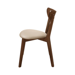 Kersey Dining Side Chairs with Curved Backs Beige and Chestnut (Set of 2)