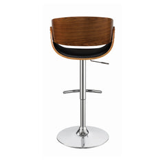 Dana Adjustable Bar Stool Black and Chrome