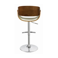 Dana Adjustable Bar Stool Ecru and Chrome