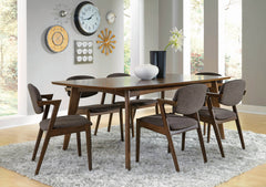 Malone Rectangular Dining Table Dark Walnut