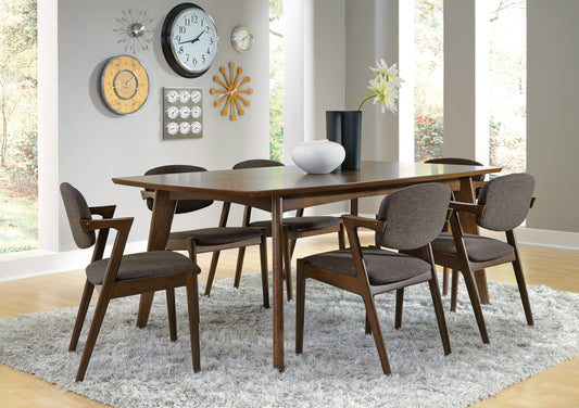 Malone Dining Side Chairs Grey and Dark Walnut (Set of 2)