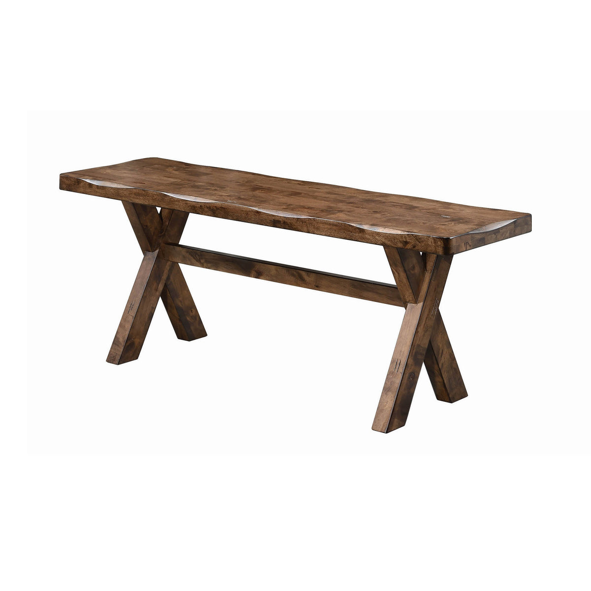 Alston X-shaped Dining Bench Knotty Nutmeg