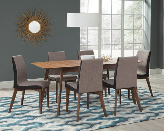 Redbridge 5-piece Dining Room Set Natural Walnut and Grey