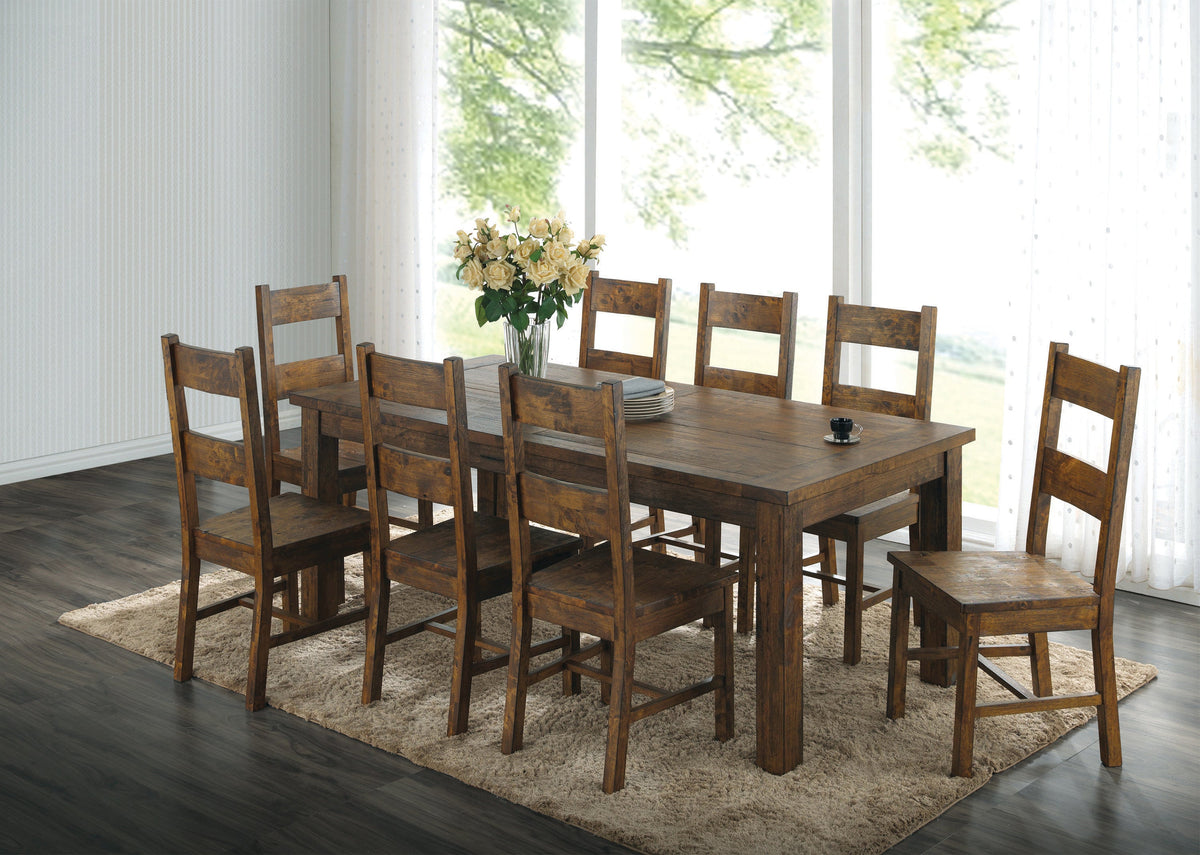 Coleman Dining Room Set Rustic Golden Brown