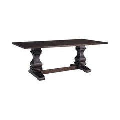 Parkins Double Pedestals Dining Table Rustic Espresso