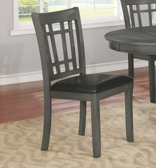 Lavon Padded Dining Side Chairs Espresso and Medium Grey (Set of 2)