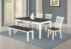 Fawcette Kingman 5-Piece Rectangular Dining Set Espresso And White