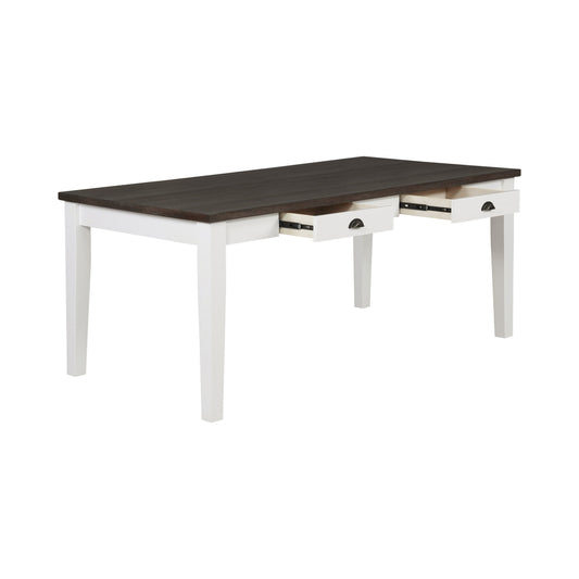 Kingman 4-drawer Dining Table Espresso and White