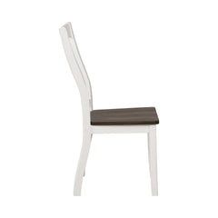 Kingman Slat Back Dining Chairs Espresso and White (Set of 2)