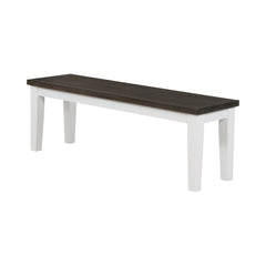 Kingman Rectangular Bench Espresso and White