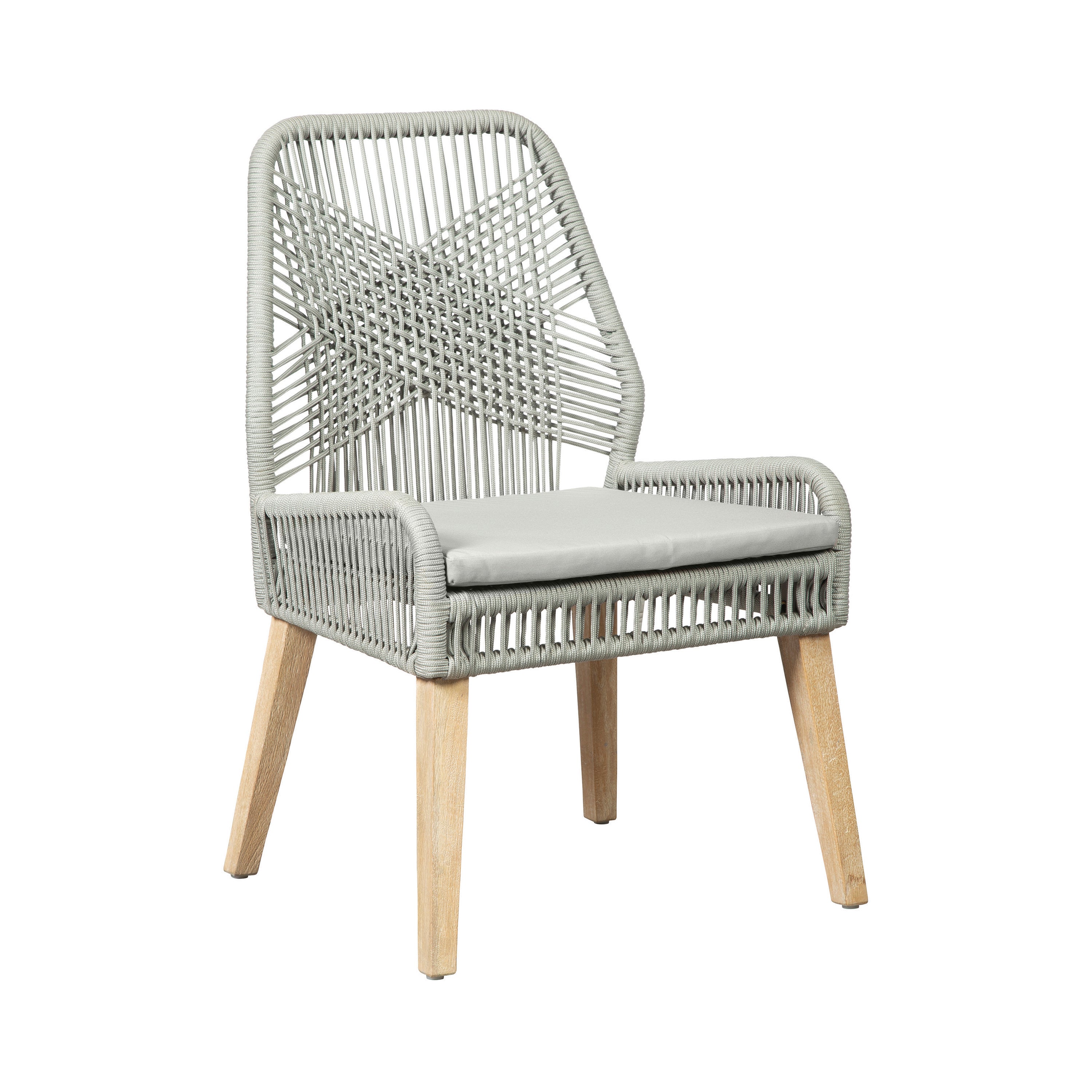 Nakia Woven Back Side Chairs Grey (Set of 2)