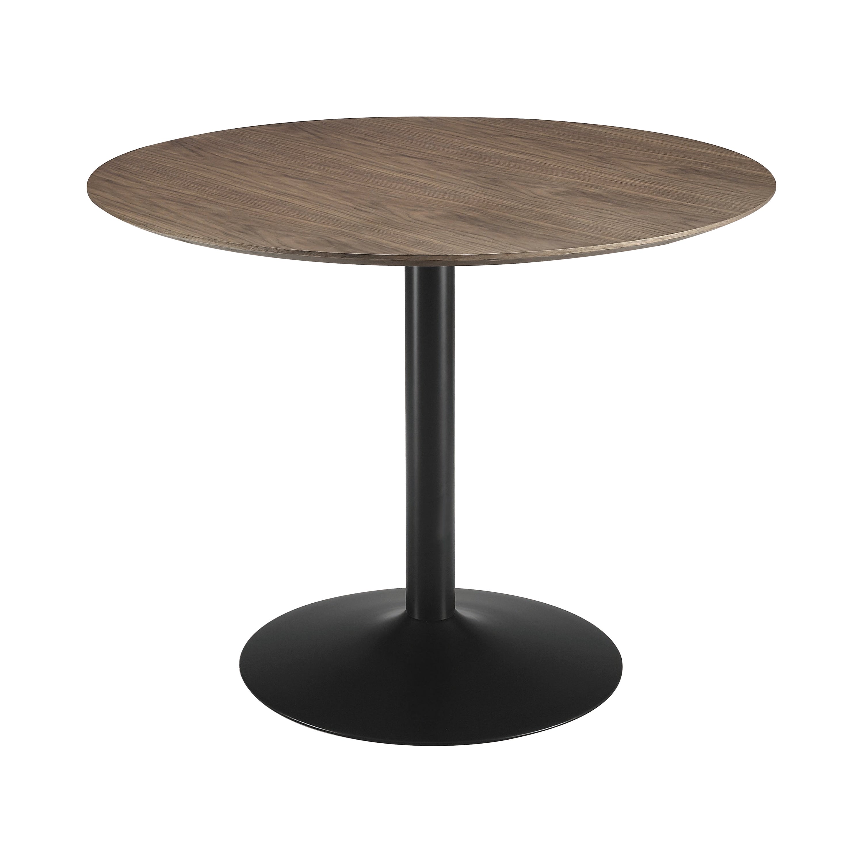 Cora Round Dining Table Walnut and Black