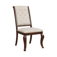 Brockway Cove Tufted Dining Chairs Cream and Antique Java (Set of 2)