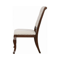 Brockway Cove Tufted Dining Chairs Cream and Antique Java (Set of 2)