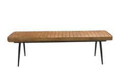 Misty Cushion Side Bench Camel and Black