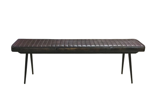 Partridge Cushion Bench Espresso and Black