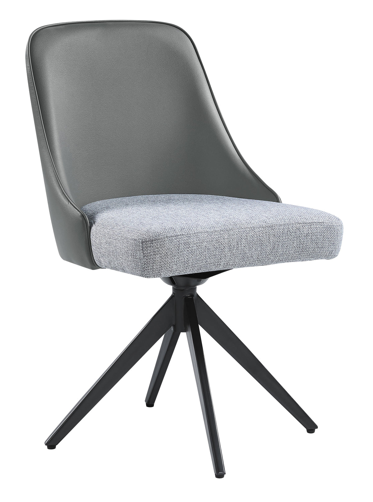 Paulita Upholstered Swivel Side Chairs (Set of 2) Grey and Gunmetal