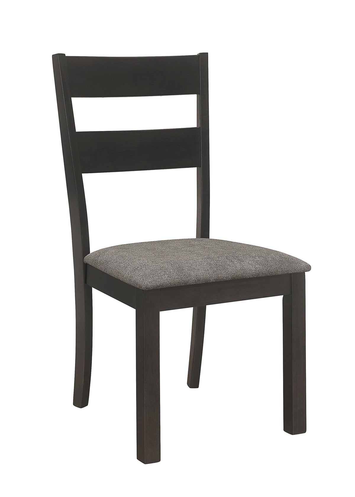 Jakob Upholstered Side Chairs with Ladder Back (Set of 2) Grey and Black