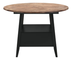 Gibson 1-drawer Round Counter Height Table Yukon Oak and Black