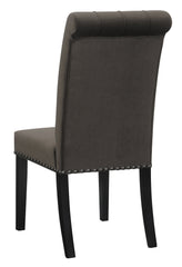 Alana Upholstered Tufted Side Chairs with Nailhead Trim (Set of 2)