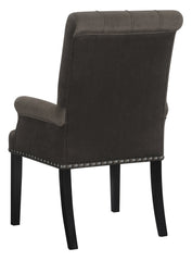 Alana Upholstered Tufted Arm Chair with Nailhead Trim