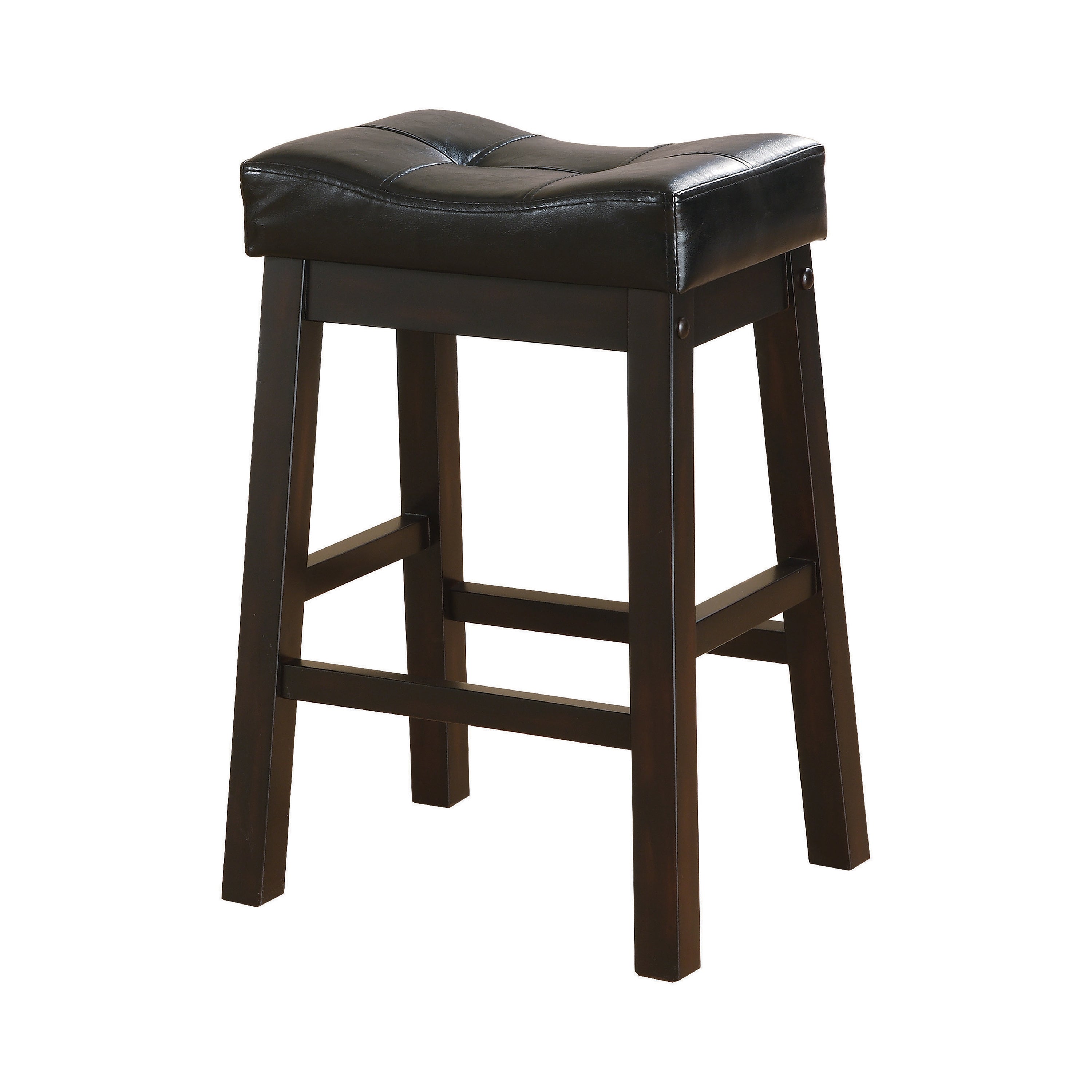 Donald Upholstered Counter Height Stools Black and Cappuccino (Set of 2)