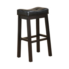 Donald Upholstered Bar Stools Black and Cappuccino (Set of 2)