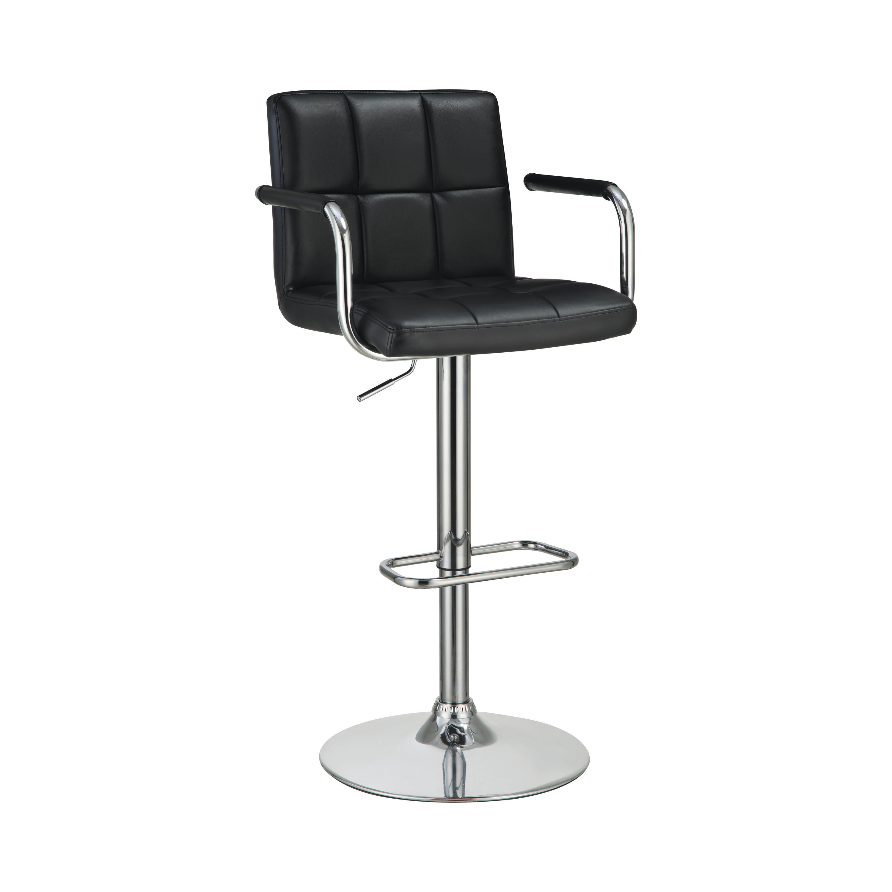 Palomar Adjustable Height Bar Stool Black and Chrome