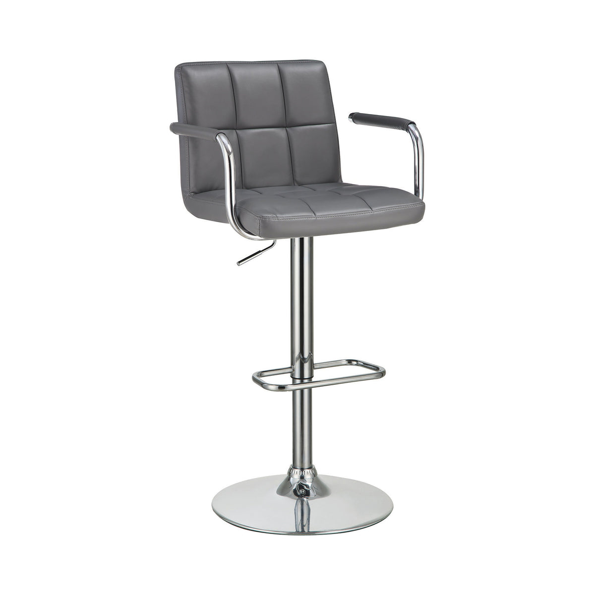 Palomar Adjustable Height Bar Stool Grey and Chrome